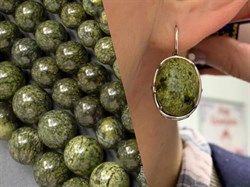 *Серьги Змеевик арт. 1691-187 Вес 12,4 г - фото 198897 *Серьги Змеевик арт. 1691-187 Вес 12,4 г - фото 198897