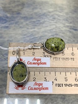 *Серьги Змеевик арт. 1691-187 Вес 12,4 г - фото 198900 *Серьги Змеевик арт. 1691-187 Вес 12,4 г - фото 198900