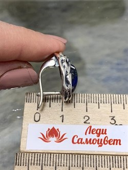 *Серьги Лазурит Афганистан арт. 1744-827 Вес 11,94 г - фото 198937