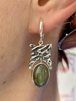 *Серьги Лабрадор Бразилия арт. 1922-327 Вес 10,37 г - фото 199057 *Серьги Лабрадор Бразилия арт. 1922-327 Вес 10,37 г - фото 199057