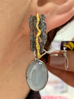 *Серьги Кианит Индия арт. 1949-965 Вес 14,94 г - фото 199086 *Серьги Кианит Индия арт. 1949-965 Вес 14,94 г - фото 199086