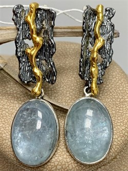 *Серьги Кианит Индия арт. 1949-965 Вес 14,94 г - фото 199092 *Серьги Кианит Индия арт. 1949-965 Вес 14,94 г - фото 199092