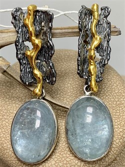 *Серьги Кианит Индия арт. 1949-965 Вес 14,94 г - фото 199093 *Серьги Кианит Индия арт. 1949-965 Вес 14,94 г - фото 199093