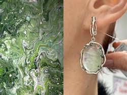 *Серьги Пренит Африка арт. 1990-714 Вес 15,02 г - фото 199097