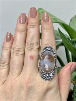 *Кольцо р.18,5 Агат Моховой арт. 2596-146 Вес 10,34 г - фото 199124