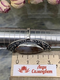 *Кольцо р.18,5 Агат Моховой арт. 2596-146 Вес 10,34 г - фото 199128