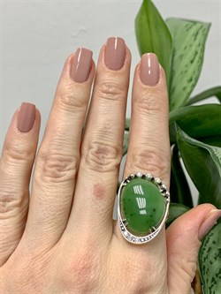 *Кольцо р.18 Нефрит арт. 2663-470 Вес 7,1 г - фото 199145 *Кольцо р.18 Нефрит арт. 2663-470 Вес 7,1 г - фото 199145