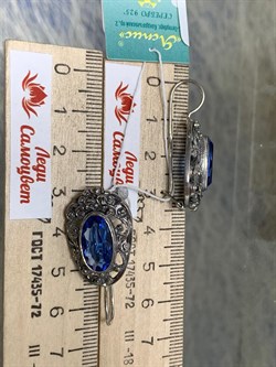 *Серьги Петли Таракан Фианит арт. 0077С-786 вес 10,1 г - фото 199337 *Серьги Петли Таракан Фианит арт. 0077С-786 вес 10,1 г - фото 199337