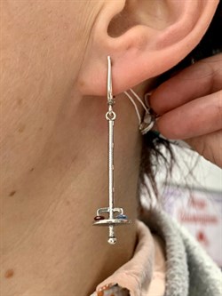 *Серьги Рапира Фианит арт. 0116С-829 вес 6,2 г - фото 199340 *Серьги Рапира Фианит арт. 0116С-829 вес 6,2 г - фото 199340