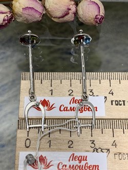 *Серьги Рапира Фианит арт. 0116С-829 вес 6,2 г - фото 199342 *Серьги Рапира Фианит арт. 0116С-829 вес 6,2 г - фото 199342