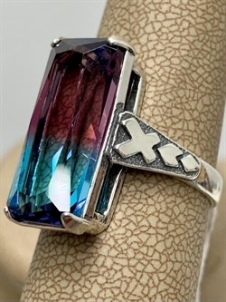 *Кольцо р.18,5 Турмалин синт. Каир арт. 0255К-652 вес 7,4 г - фото 199421 *Кольцо р.18,5 Турмалин синт. Каир арт. 0255К-652 вес 7,4 г - фото 199421