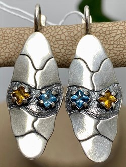 *Серьги Исфахан Фианит арт. 0351С-759 вес 7,5 г - фото 199473 *Серьги Исфахан Фианит арт. 0351С-759 вес 7,5 г - фото 199473