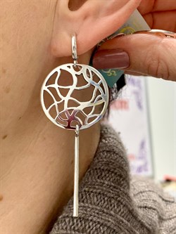 *Серьги Витраж арт. 0414Св-889 Леди Самоцвет Вес 10,7 г - фото 199515