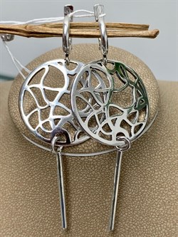 *Серьги Витраж арт. 0414Св-889 Леди Самоцвет Вес 10,7 г - фото 199517