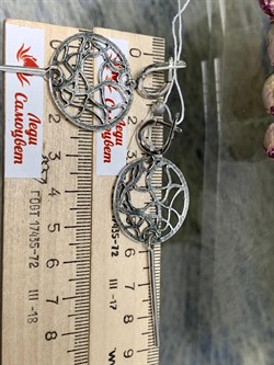 *Серьги Витраж арт. 0414Св-889 Леди Самоцвет Вес 10,7 г - фото 199520