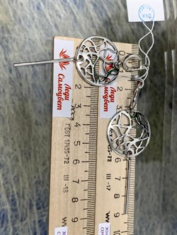 *Серьги Витраж арт. 0414Св-889 Леди Самоцвет Вес 10,7 г - фото 199521