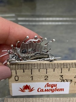 *Брошь Султанка Эмаль арт. 0464Б-638 вес 13 г - фото 199575