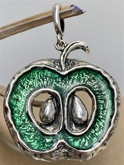 *Подвеска Яблоко Эмаль арт. 0465П-138 вес 11,8 г - фото 199581