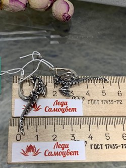 *Серьги Дракоша арт. 0493С-084 вес 9,1 г - фото 199604 *Серьги Дракоша арт. 0493С-084 вес 9,1 г - фото 199604