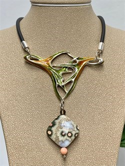 *Колье р.50 Океаническая Яшма Форест арт. 0532Ко-076 вес 23,2 г - фото 199621