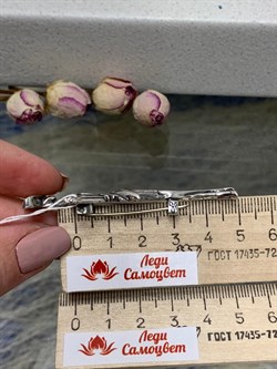 *Брошь Мадам арт. 0545Б-654 вес 9,4 г - фото 199628