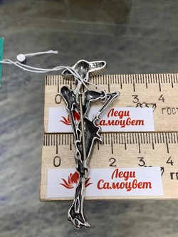 *Брошь Мадам арт. 0545Б-654 вес 9,4 г - фото 199629