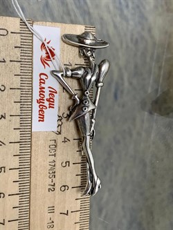 *Брошь Мадам арт. 0545Б-654 вес 9,4 г - фото 199630