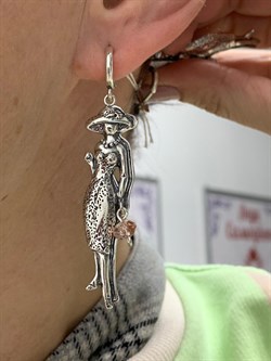 *Серьги Мадам Фианит арт. 0545С-849 вес 16,5 г - фото 199636