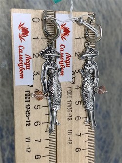 *Серьги Мадам Фианит арт. 0545С-849 вес 16,5 г - фото 199639