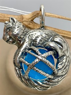 *Подвеска Голубой Улексит иск Клубок арт. 0785П-055 вес 13,4 г - фото 199716 *Подвеска Голубой Улексит иск Клубок арт. 0785П-055 вес 13,4 г - фото 199716