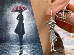 *Серьги Дождь арт. 0846С-924 Вес 10,9 г - фото 199755