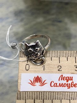 *Кольцо р.17,5 Кот Кошарики арт. 0942К-109 Леди Самоцвет Вес 4,3 г - фото 199795 *Кольцо р.17,5 Кот Кошарики арт. 0942К-109 Леди Самоцвет Вес 4,3 г - фото 199795