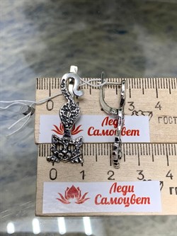 *Серьги Кот - дыбохвост арт. 0976С-894 Леди Самоцвет Вес 6,8 г - фото 199820 *Серьги Кот - дыбохвост арт. 0976С-894 Леди Самоцвет Вес 6,8 г - фото 199820