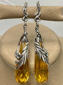 *Серьги Цитрин иск. Дефиле арт. 1001С-323 вес 12,4 г - фото 199851 *Серьги Цитрин иск. Дефиле арт. 1001С-323 вес 12,4 г - фото 199851