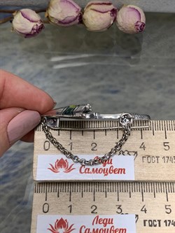 *Брошь Зонтик Эмаль арт. 1451Б-794 вес 11,5 г - фото 200217