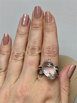 *Кольцо р.18 Тодес Горный Хрусталь арт. 1542К-865 вес 6,3 г - фото 200310