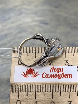 *Кольцо р.18 Тодес Горный Хрусталь арт. 1542К-865 вес 6,3 г - фото 200313