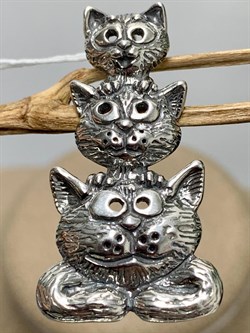 *Подвеска Котики Ёлка арт. 1549П-091 вес 5,7 г - фото 200333