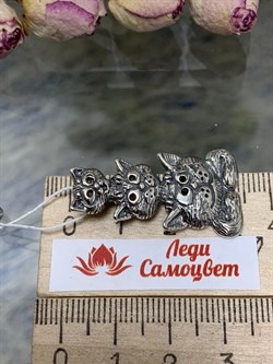 *Подвеска Котики Ёлка арт. 1549П-091 вес 5,7 г - фото 200337