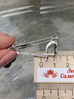 *Серьги Прогулка в облаках Фианит арт. 1562С-664 Леди Самоцвет Вес 10,9 г - фото 200356