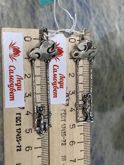 *Серьги Прогулка в облаках Фианит арт. 1562С-626 Леди Самоцвет Вес 11 г - фото 200372