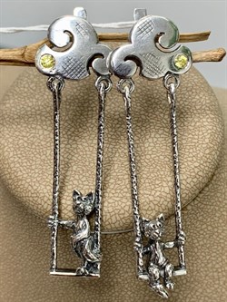 *Серьги Желтый Фианит Прогулка в облаках арт. 1562С-619 Леди Самоцвет Вес 11 г - фото 200377 *Серьги Желтый Фианит Прогулка в облаках арт. 1562С-619 Леди Самоцвет Вес 11 г - фото 200377