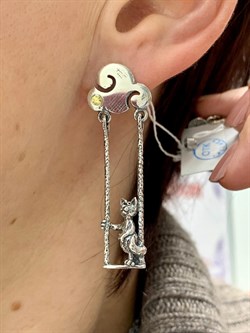 *Серьги Желтый Фианит Прогулка в облаках арт. 1562С-619 Леди Самоцвет Вес 11 г - фото 200378 *Серьги Желтый Фианит Прогулка в облаках арт. 1562С-619 Леди Самоцвет Вес 11 г - фото 200378