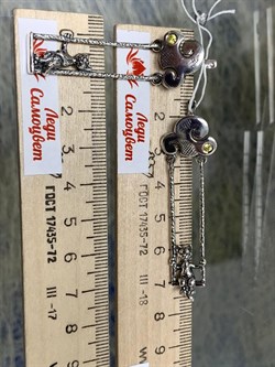 *Серьги Желтый Фианит Прогулка в облаках арт. 1562С-619 Леди Самоцвет Вес 11 г - фото 200383 *Серьги Желтый Фианит Прогулка в облаках арт. 1562С-619 Леди Самоцвет Вес 11 г - фото 200383