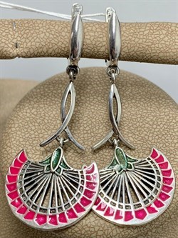 *Серьги Lostris Эмаль арт. 1582С-035 вес 9,7 г - фото 200478