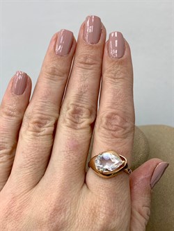 *Кольцо р.18,5 Горный Хрусталь цв Красное арт. 1330504-283 вес 3,04 г - фото 200574