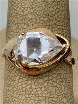 *Кольцо р.18,5 Горный Хрусталь цв Красное арт. 1330504-283 вес 3,04 г - фото 200576