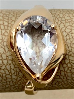 *Кольцо р.18,5 Горный Хрусталь цв Красное арт. 1330504-283 вес 3,04 г - фото 200577