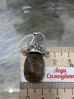 *Подвеска Агат Бразилия Лакомка арт. 1596П-2159600000519 Чарующие Самоцветы Вес 11,5 г - фото 200594 *Подвеска Агат Бразилия Лакомка арт. 1596П-2159600000519 Чарующие Самоцветы Вес 11,5 г - фото 200594