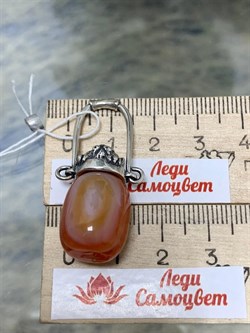 *Подвеска Агат Бразилия Кот Лакомка арт. 1596П-533 Вес 11,4 г - фото 200601 *Подвеска Агат Бразилия Кот Лакомка арт. 1596П-533 Вес 11,4 г - фото 200601